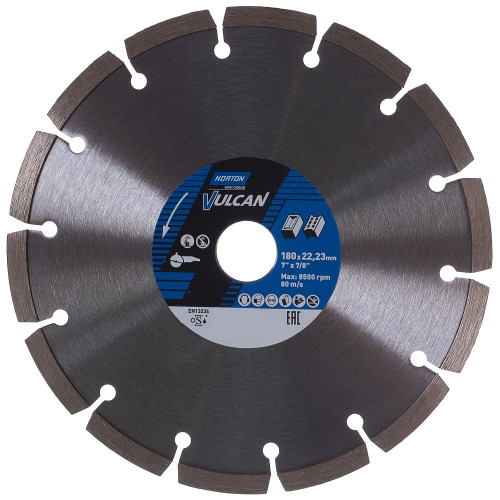 Диск алмазный Norton Universal с сегментированной кромкой 180x22.2 мм