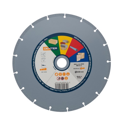 Диск алмазный универсальный Dexter 230x22.2 мм