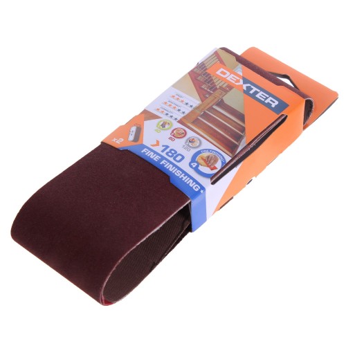 Лента шлифовальная Dexter P180 75х457 мм 2 шт.