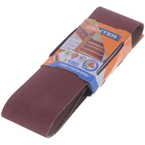 Лента шлифовальная Dexter P180 75х533 мм 2 шт.