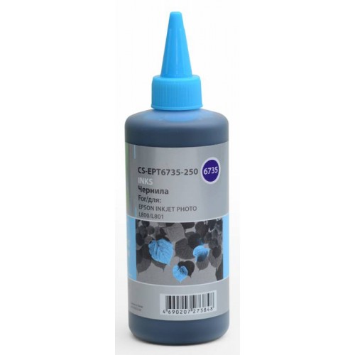 Чернила Epson L800/L810/L850/L1800 (CS-EPT6735-250) Light-Cyan (Cactus) 250мл