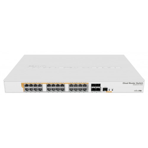 Коммутатор MikroTik (CRS328-24P-4S+RM) Cloud Router Switch with 800 MHz CPU, 512MB RAM, 24xGigabit LAN (all PoE-out)