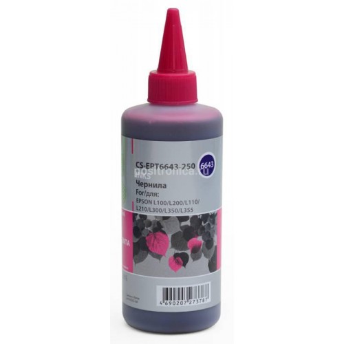 Чернила Epson L100, Magenta (CACTUS) CS-EPT6643-250, 250мл