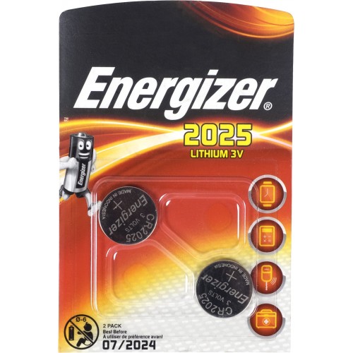 Батарейка литиевая Energizer ENR CR 2025 FSB2, 2 шт.