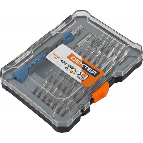 Отвёртка прецизионная Dexter c набором насадок 32 предмета