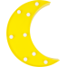 Ночник «Полумесяц» 3 Вт, цвет жёлтый