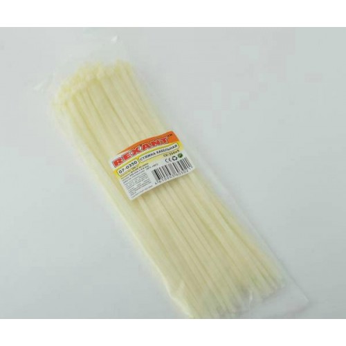 Хомуты-стяжки  350х4.8 мм REXANT кабельные нейлон (пластик) Белые min100шт