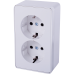 Розетка Gallant двойная с заземлением, цвет белый