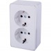 Розетка Gallant двойная с заземлением, цвет белый