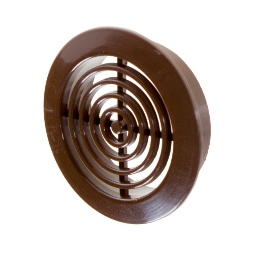 Решетка дверная вентиляционная Awenta T-73, D45 мм, цвет коричневый, 2 шт