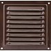 Решетка вентиляционная с сеткой Вентс МВМ 150 с, 150х150 мм, цвет коричневый