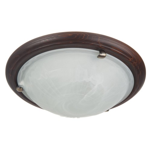 Светильник настенно-потолочный Wood 2xE27x60 Вт, цвет тёмный орех