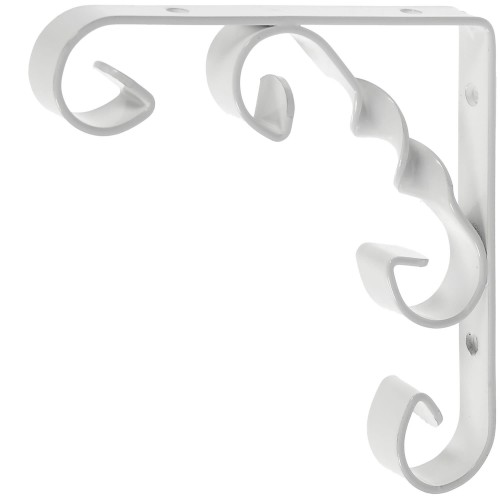 Кронштейн Орнамент 10х10 см нагрузка до 25 кг цвет белый