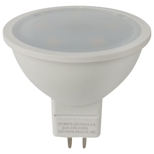Лампа светодиодная Wolta simple спот GU5.3 6 Вт 500 Лм свет тёплый белый