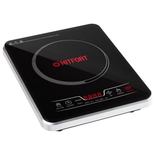 Плитка Kitfort КТ-102 электрическая (стеклокерамика) белый/черный