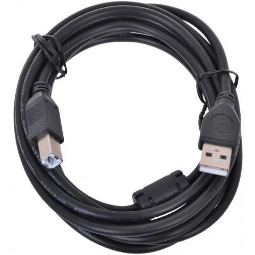 Кабель Bion USB2.0, AM/BM, зол.разъемы, ферр.кольца, 3м.