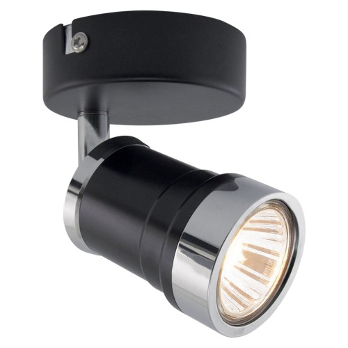 Спот Юкка 1хGU10х50 Вт IP44 цвет чёрный/хром