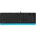 Комплект (клавиатура + мышь) A4 Fstyler черный+синий [F1010]