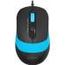 Комплект (клавиатура + мышь) A4 Fstyler черный+синий [F1010]
