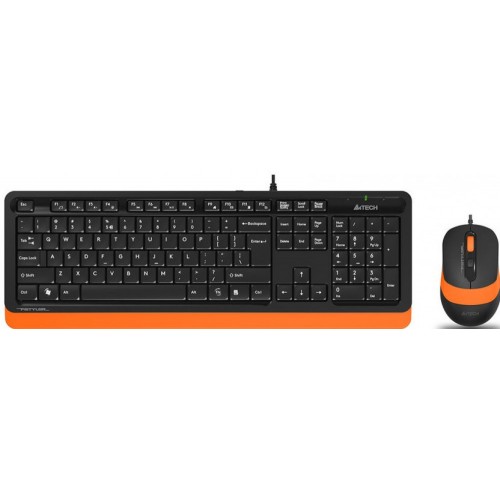 Клавиатура + мышь A4 Fstyler F1010 Black/Orange