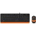Клавиатура + мышь A4 Fstyler F1010 Black/Orange Клавиатура + мышь A4 Fstyler F1010 Black/Orange