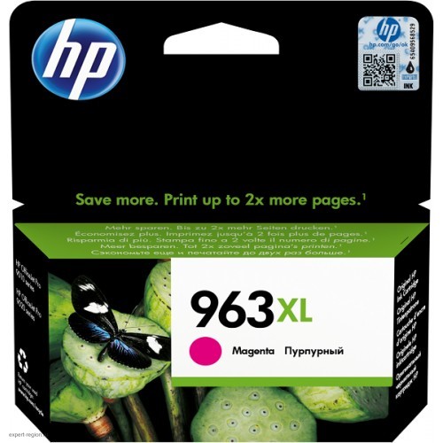 Картридж струйный HP 963 3JA28AE пурпурный (1600стр.) для HP OfficeJet Pro 901x/902x/HP