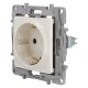 Розетка Legrand Etika с заземлением, цвет слоновая кость