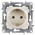 Розетка Legrand Etika с заземлением, цвет слоновая кость