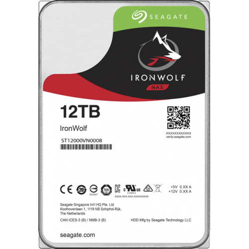 Жесткий диск Seagate Original SATA-III 12Tb ST12000VN0008 Ironwolf (7200rpm) 256Mb 3.5"