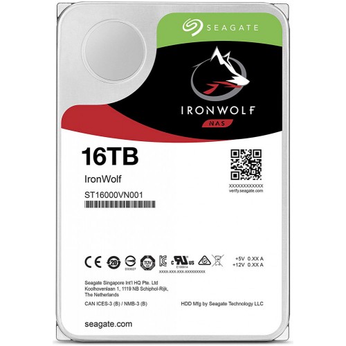 Жесткий диск Seagate Original SATA-III 16Tb ST16000VN001 Ironwolf (7200rpm) 256Mb 3.5"