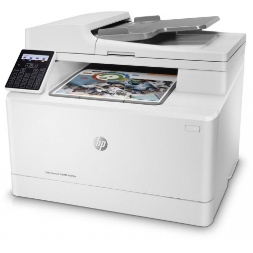 МФУ лазерный HP Color LaserJet Pro M183fw, A4, цветной, лазерный, белый [7kw56a]