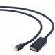 Кабель mDP-HDMI, 20M/19M Cablexpert , 1.8м, черный