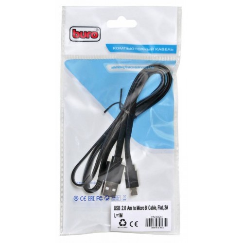 Кабель Buro BHP MICROUSB 1M FLAT micro USB B (m) USB A(m) 1м 
