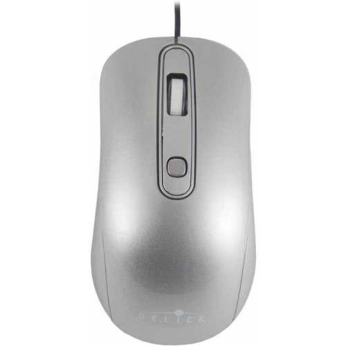 Мышь Oklick 155M серебристый оптическая (M-718)