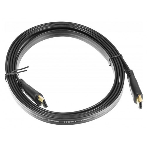 Кабель аудио-видео Buro Flat HDMI (m)/HDMI (m) 2м. черный (BHP HDMI 2)