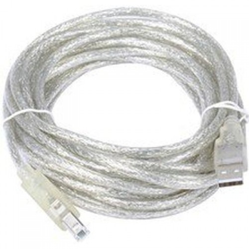 Кабель USB 2.0 Am-Af-repeater VCOM, удлинитель активный  5м, белый (VUS7049)