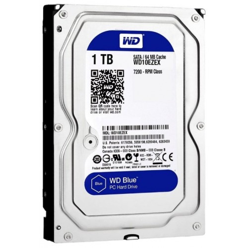 Накопитель HDD 1000 Gb Western Digital WD10EZEX (кэш 64Mb) WD Caviar Blue SATA 3.0 7200rpm 3.5"