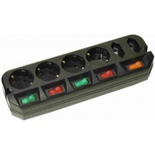 Сетевой удлинитель Most A16 3м 6 розеток чёрный