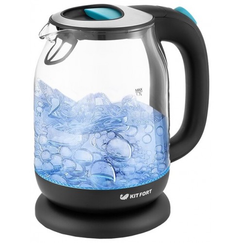 Чайник электрический KITFORT КТ-654-1, 2200Вт, голубой