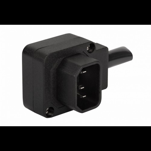 Вилка Lanmaster LAN-IEC-320-C14/90 угловая