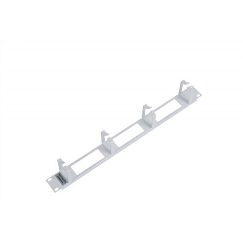 Органайзер кабельный горизонтальный с окнами 19" 1U, 4 кольца