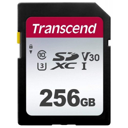 Флеш карта SDXC 256Gb Class10 Transcend TS256GSDC300S w/o adapter