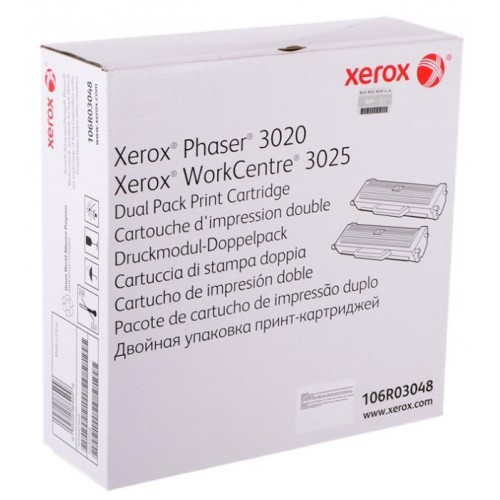 Тонер-картридж Xerox Phaser 3020 WC 3025 (2*1,5K стр.), черный