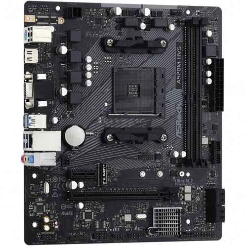 Материнская плата Asrock A520M-HVS Soc-AM4 AMD A520 2xDDR4 mATX AC`97 8ch(7.1) GbLAN RAID+VGA+HDMI