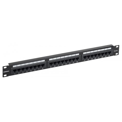 Патч-панель ITK GENERICA PP24-1UC5EU-K05-G 19" 1U 24xRJ45 кат.5e UTP