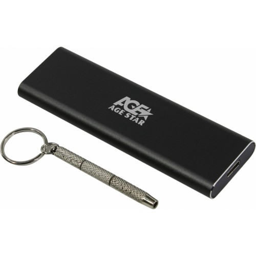 Внешний корпус SSD AgeStar 31UBNV1C m2 NVME 2280 M-key алюминий серый