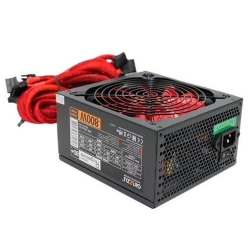 Блок питания Ginzzu PC800 14CM(Red) 