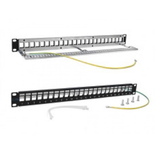 Патч-панель наборная Lanmaster TWT-PP24OK-STP 19\" 1U 24xRJ45 FTP
