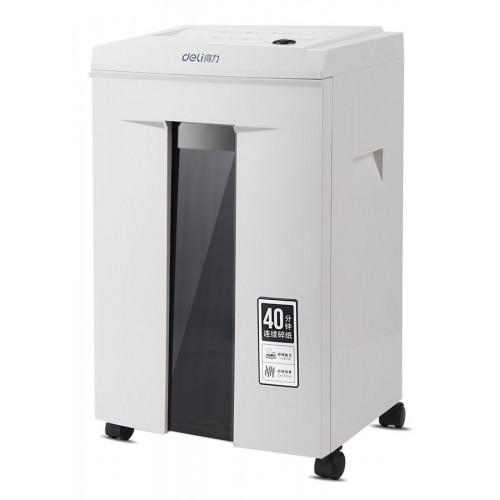 Шредер Deli 9912 (секр.P-5)/фрагменты/6лист./20лтр./скрепки/скобы/пл.карты/CD