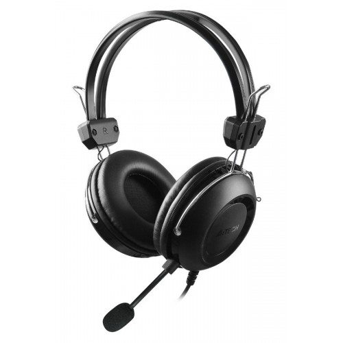 Наушники с микрофоном A4 HU-35 черный 2м USB оголовье